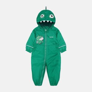 Дитячий демісезонний суцільний комбінезон для новонароджених Regatta Peppa Mudplay RKP245-RPA 68-80 см Зелений (5059404402007)