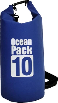 Гермомешок с шлейкой на плечо Ocean Pac водонепроницаемый 10 л Blue (PH050428)
