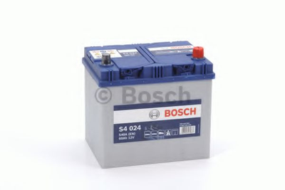 Аккумулятор 60Ah-12v BOSCH S4024 232x173x225 ,R,EN540 Азия Bosch (0092S40240)