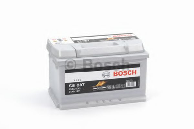 Аккумулятор 74Ah-12v BOSCH S5007 278x175x175 ,R,EN750 Bosch (0092S50070)