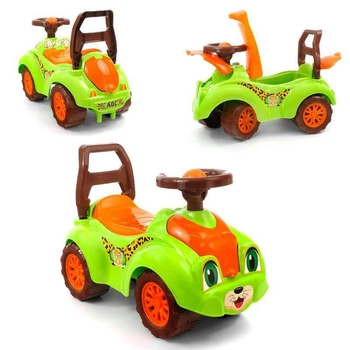 Дитяча каталка-толокар бебі машина Кішечка 3428 Technok Toys зелений