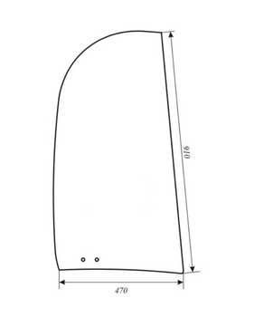 Скло правої сторони пересувне ADA Glass JCB mini (827/80315)