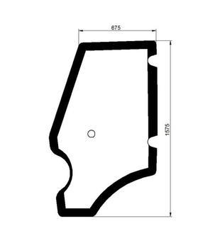 Скло правих дверей ADA Glass JCB 3CX (827/80144 )