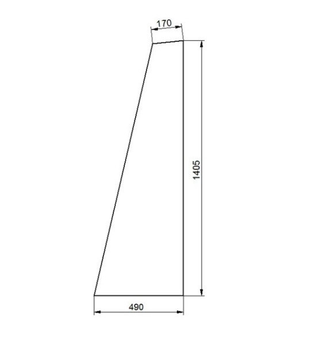 Заднє ліве кутове скло ADA Glass CAT серія D (1641068)