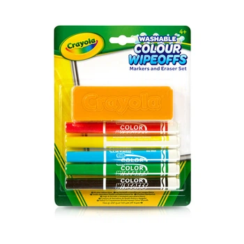 Набор фломастеров Crayola для сухого стирания cо щеткой 5 шт (256417.012) (10-570350)