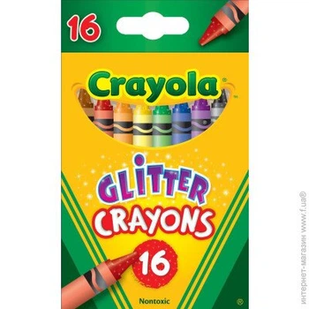 Набор восковых мелков с блестками CRAYOLA, 16 шт