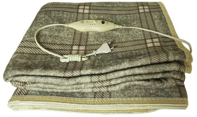 Электропростынь с терморегулятором Electric blanket 7417 электрическая простынь с подогревом 150х120 см Хаки в клетку