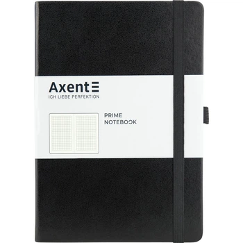 Блокнот AXENT 145*210мм 96арк. Partner Prime 8305-01 чорний, на гумці (клітинка) /8305-01-A/