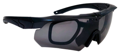 Захисні окуляри Buvele для спортивної стрільби (3 лінзи, знімний адаптер-оправа)