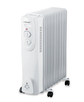 Масляный радиатор напольный из 9 секций Maestro MR 950-9 три режима 1000/1200/2000 Вт Белый