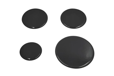 Комплект крышек рассекателей эмалированных для газовой плиты диаметр 88 68 50 мм 4 штуки
