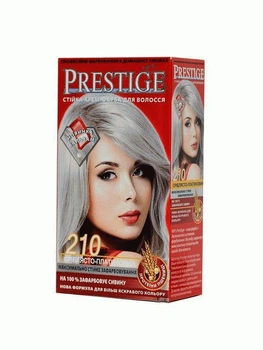 Стойкая крем краска для волос Prestige 210 Серебристо платиновый 115 мл