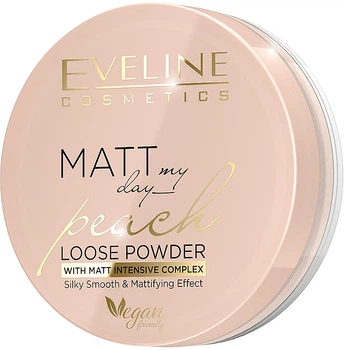 Рассыпчатая пудра - Eveline Cosmetics Matt My Day Peach Loose Powder With Matt Intensive Complex Silky Smooth & Matttifing Effect 6g (6g) (721992-3236)