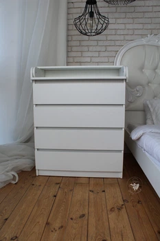 Пеленальний комод Baby Comfort Classic soft на 4 ящика білий