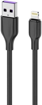 Кабель 2E USB-A - Lightning Glow 1m Black