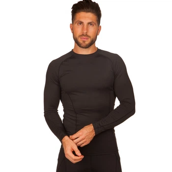 Спортивная компрессионная футболка мужская Zelart Fit 1001 размер 3XL (185-190 см) Black