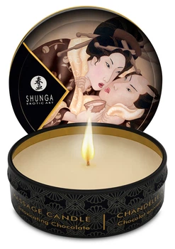 Массажная свеча ароматическая Shunga Massage Candle Chocolate с запахом шоколада с афродизиаками 30 мл