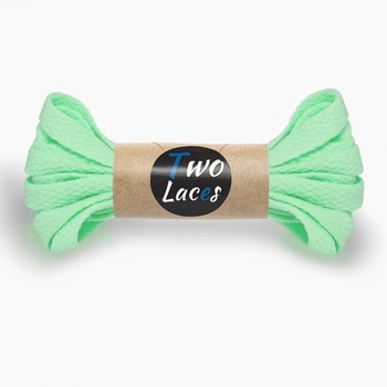 Шнурки для взуття Two Laces "Zigzag" плоскі, ширина 9 мм, довжина 100 см, м'ятний (60290869)