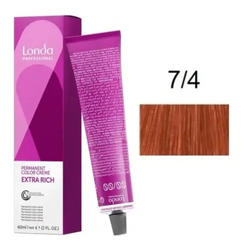 Крем-краска для волос Londacolor 7-4 Средний блонд медный 60 мл