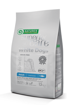 Сухой беззерновой корм для собак малых пород с белой шерстью Superior Care White Dogs Grain Free with Herring Adult Small Breeds 1.5кг