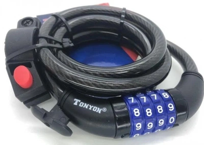 Замок велосипедный Tonyon TY-523 (12x1000) Кодовый