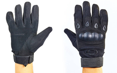 Перчатки тактические с закрытыми пальцами и усил. протектор OAKLEY BC-4623 (р-р XL , черный) /2