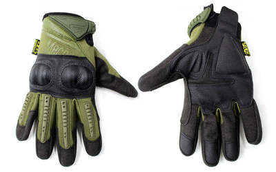 Перчатки тактические с закрытыми пальцами и усил. протектор MECHANIX MPACT 3 BC-4923 (р-р XL , черный-зеленый) /2