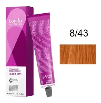 Крем-краска для волос Londacolor 8-43 Светлый блондин медно-золотистый 60 мл