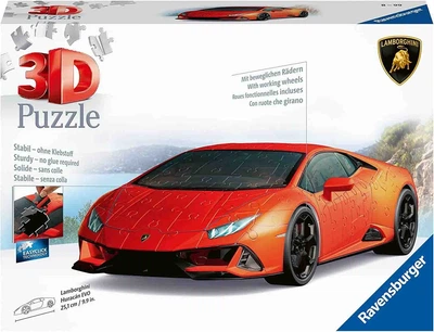 Ravensburger - 3D-пазл, Lamborghini Huracan Evo, рекомендуемый возраст 8+, 108 деталей