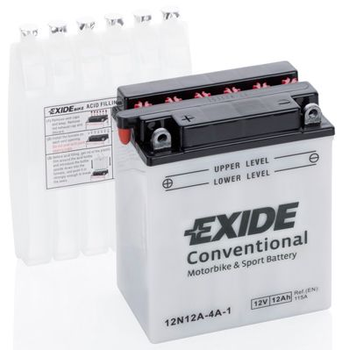 Акумулятор EXIDE Стандарт [12B] 12 Ah/ 134x80x160 (ДхШхВ) EXIDE EXI 12N12A-4A-1