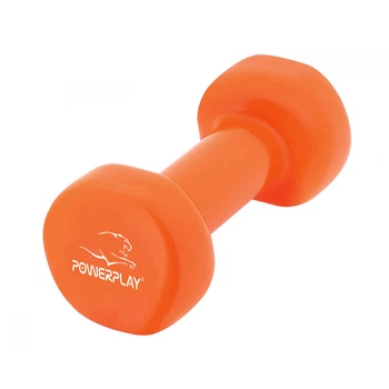 Гантель вінілова PowerPlay 4125 Achilles 4 кг Помаранчева 1 шт