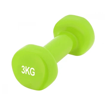 Гантель виниловый PowerPlay 4125 Achilles 3 кг. Зеленая (1шт.)