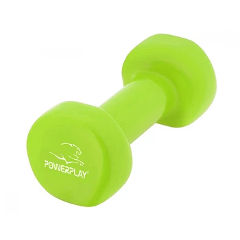 Гантель вінілова PowerPlay 4125 Achilles 3 кг Зелена 1шт