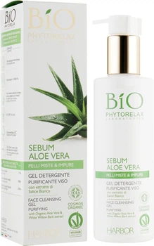 Очищувальний гель для обличчя з алое вера - Phytorelax Laboratories Bio Phytorelax Sebum Aloe Vera Face Cleansing Gel Purifying 200ml (749435-3821)