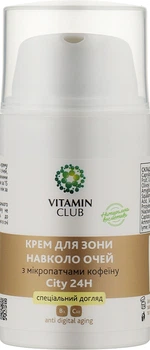 Крем для зоны вокруг глаз с микропатчами кофеина - VitaminClub City 24H 20ml (919443-5307)