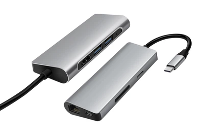 Док-станция ProLogix (PR-WUC-105B) 7 in 1 USB3.1 Type C to HDMI+2*USB3.0+PD+Lan+TF+SD