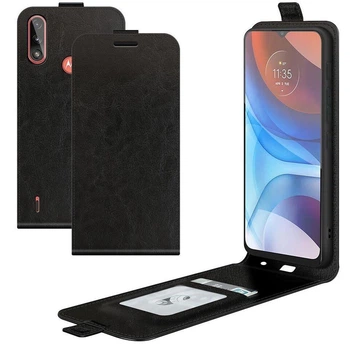 Чохол IETP для Motorola Moto E7i/E7 Power/E7i Power фліп вертикальний шкіра PU чорний