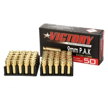Холостые патроны Victory 9 mm P.A.K. упаковка 50 шт