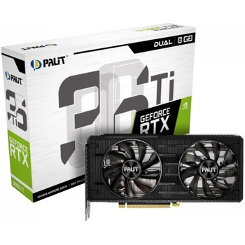 Видеокарта GF RTX 3060 Ti 8GB GDDR6 Dual V1 Palit (NE6306T019P2-190AD) (LHR)