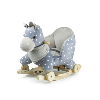 Лошадка-качалка с колесиками Kinderkraft Grey