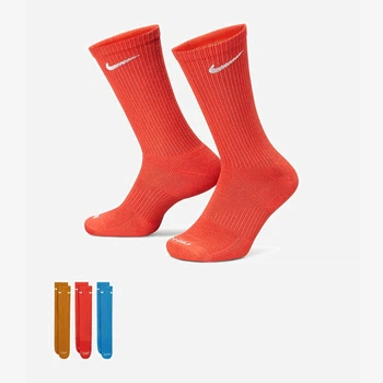 Набор женских носков Nike U Nk Evry Plus Cush Crew SX6888-918 коттон 34-38 3 пары Разноцветный (195868374407)