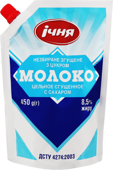 Молоко згущене незбиране Ічня з цукром 8.5% 450 г (4820103343042)