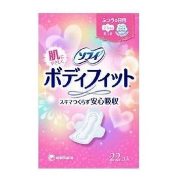 Гигиенические прокладки Unicharm Sofy Body Fit Normal 21 см 22 шт защита и комфорт , с крылышками
