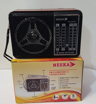 Компактный радиоприемник Neeka NK 202AC 5 диапазонов Красный