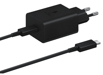 Зарядний пристрій Samsung 45W Compact Power Adapter (C to C Cable) - T4510XBEGRU/Black (6809464) Б/У