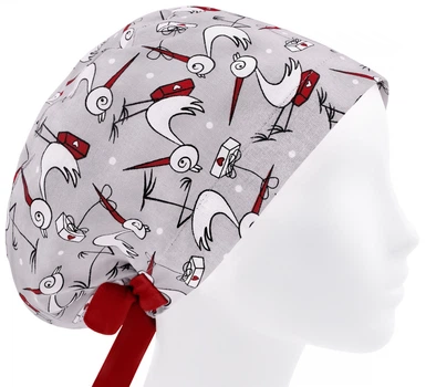 Медицинская шапочка женская HeadwearUniverse универсальная принт Аист