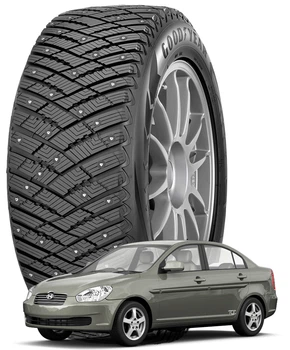GoodYear UltraGrip Ice Arctic 185/65 R15 88T шип - Шины Hyundai Accent IV (RB), V 2010 -