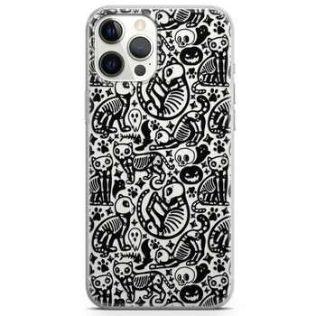 Чохол силіконовий для Apple IPhone 13 Pro Max від Lex Altern (Котячий скелет, голова Джека, Геловін)