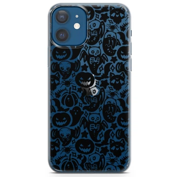 Чохол силіконовий для Apple IPhone 13 mini від Lex Altern (Страшна голова Джека, Хеллоуїн, привид, кажан Скелет)