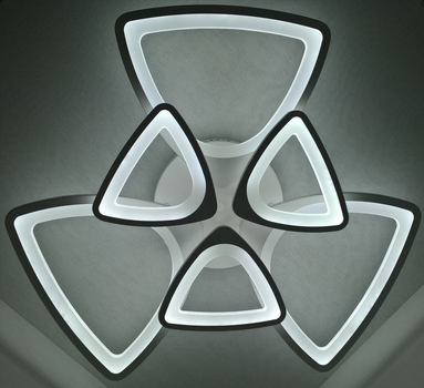 Світлодіодна стельова LED люстра 2282/3+3-wh Білий 14х67х67 див.